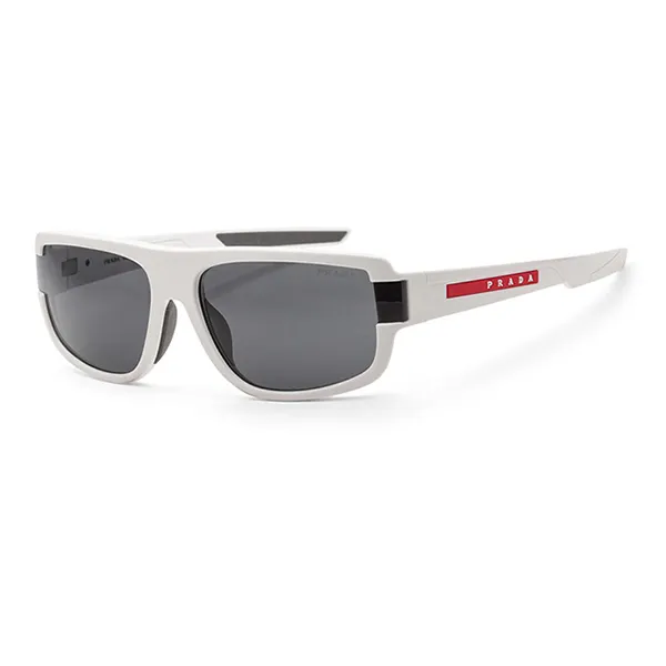 Kính Mát Nam Prada Men Linea Rossa 66mm White Rubber Sunglasses PS03WSF-TWK06F-66 Màu Xám Trắng