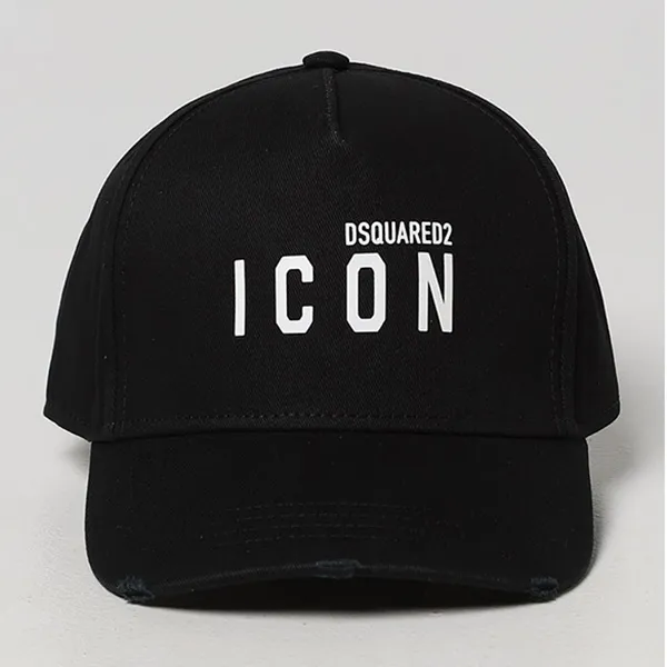 Mũ Dsquared2 Logo Print Six-Panel Cap BCM041305C04312 Màu Đen