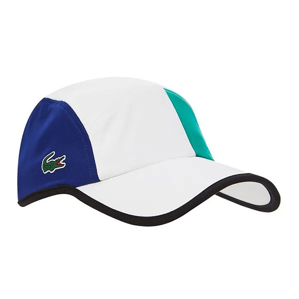 Mũ Lacoste Sport Lightweight Colourblock Tennis Cap RK2663 GXL Phối Màu Trắng Xanh - Mũ nón - Vua Hàng Hiệu