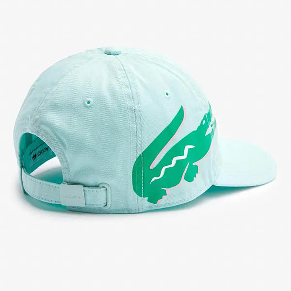 Mũ Lacoste Women's Oversized Crocodile Cotton Gabardine Cap RK2509-NRE Màu Xanh Bạc Hà - Mũ nón - Vua Hàng Hiệu