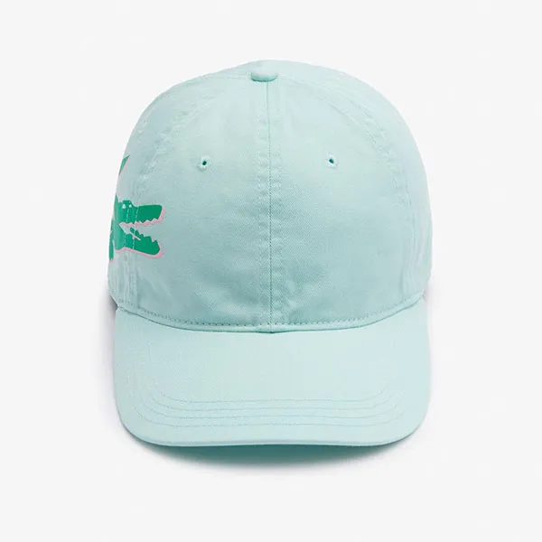 Mũ Lacoste Women's Oversized Crocodile Cotton Gabardine Cap RK2509-NRE Màu Xanh Bạc Hà - Mũ nón - Vua Hàng Hiệu