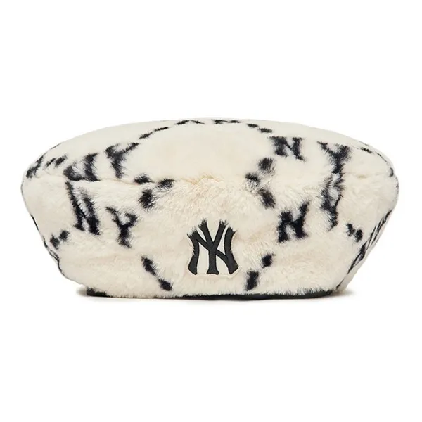 Mũ MLB Dia Monogram Fur Beret New Yankees Yankees 3ACBMF126-50CRS Màu Trắng Size S - Mũ nón - Vua Hàng Hiệu
