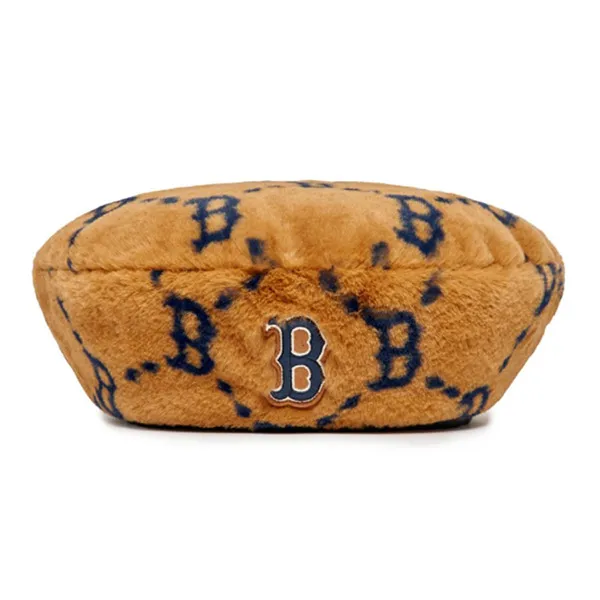 Mũ MLB Diamond Monogram Fur Beret Boston Red Sox 3ACBMF126-43BGD Màu Nâu - Mũ nón - Vua Hàng Hiệu