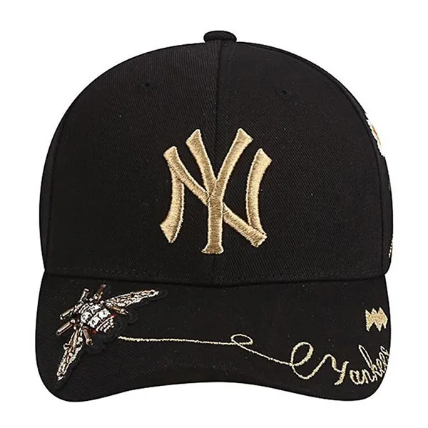 Mũ MLB Gold Bee Structured Ball Cap 32CPFN111-50L Màu Đen