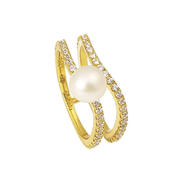 Nhẫn Misaki Monaco Dance Ring Gold With White Cultured Pearls Màu Vàng - Trang sức - Vua Hàng Hiệu