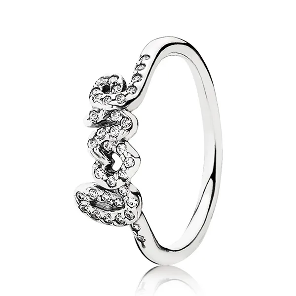 Nhẫn Pandora Love Silver Ring With Cubic Zirconia 190928CZ Màu Bạc