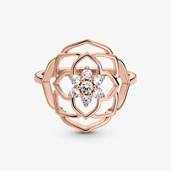 Nhẫn Pandora Rose Petals Statement Ring 189412C01 Màu Vàng Hồng