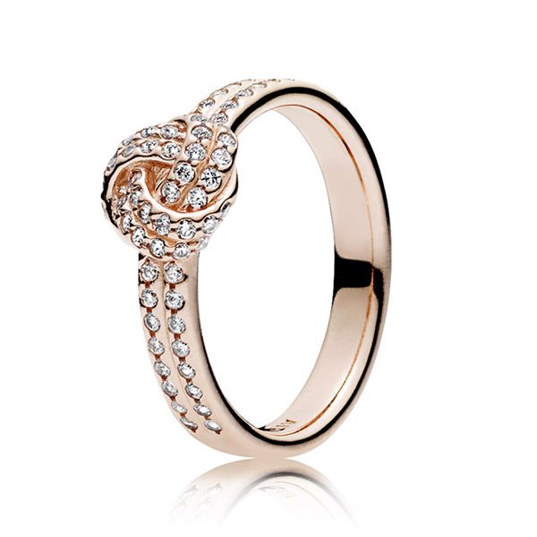 Nhẫn Pandora Rose Ring Silhouette Màu Vàng Hồng - 1