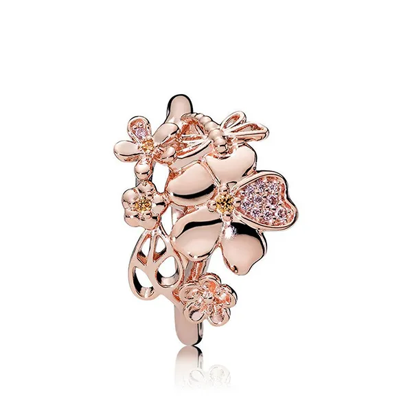 Nhẫn Pandora Rose Wildflower Meadow Ring 187083NPRMX Màu Vàng Hồng