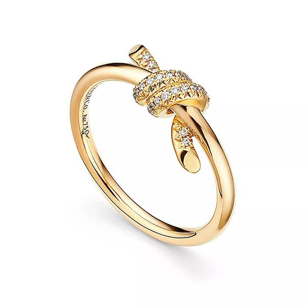 Mua Nhẫn Tiffany & Co. Tiffany Knot Ring In Yellow Gold With Diamonds  69346855 Màu Vàng - Tiffany & Co. - Mua tại Vua Hàng Hiệu h059573