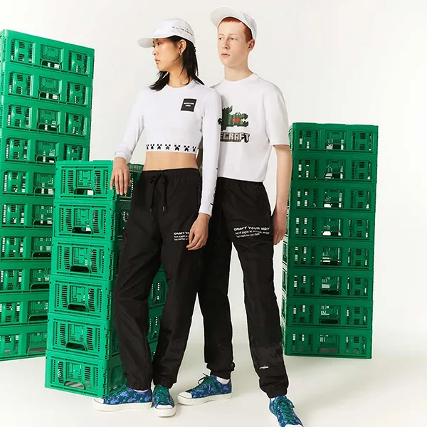 Quần Gió Lacoste Unisex Live x Minecraft Nylon Trackpants XH3814 031 Màu Đen Size XS (L) - Thời trang - Vua Hàng Hiệu