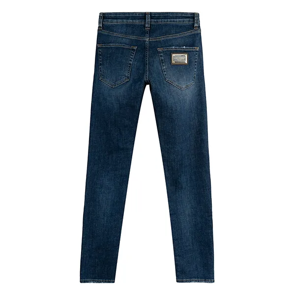 Quần Jeans Nam Dolce & Gabbana D&G Skinny Tag Gold GYZR1D G8GV0 Màu Xanh Size 44