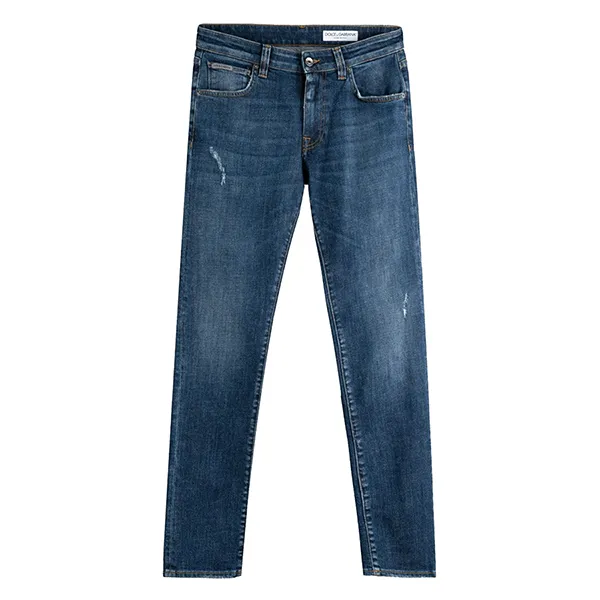Quần Jeans Nam Dolce & Gabbana D&G Skinny Tag Gold GYZR1D G8GV0 Màu Xanh Size 44