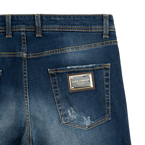 Quần Jeans Nam Dolce & Gabbana D&G Slim GYZR1D G8GV4 Màu Xanh Size 48 - 4