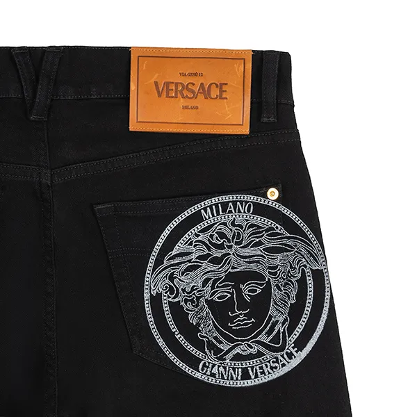 Quần Jeans Versace Logo Slim A81832 1F01113 IT 1D040 Màu Đen - Thời trang - Vua Hàng Hiệu