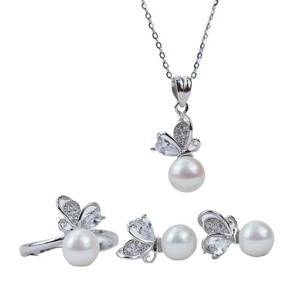 Set Dây Chuyền + Khuyên Tai Minh Hà Pearl Jewelry MH454 - Trang sức - Vua Hàng Hiệu