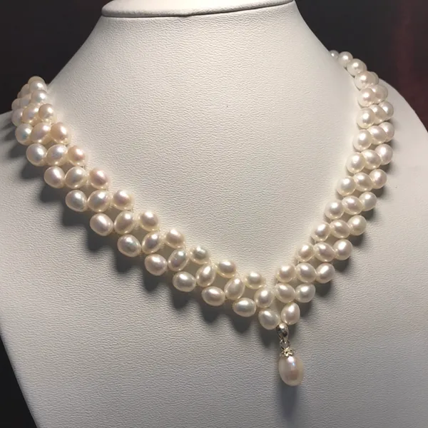 Set Dây Chuyền Và Vòng Đeo Tay Minh Hà Pearl Jewelry Màu Trắng