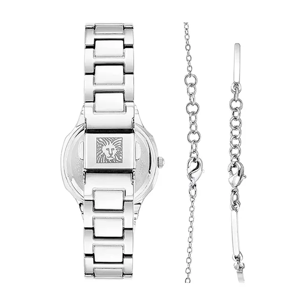 Set Đồng Hồ Nữ Anne Klein Quartz Crystal Silver Dial Ladies Watch And Bracelet AK/3543SVST Màu Bạc
