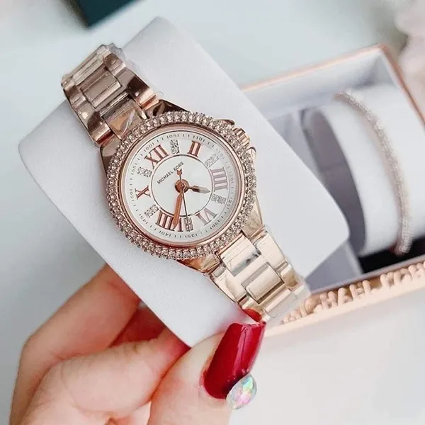 Mua Set Đồng Hồ Nữ Michael Kors Petite Camille Watch And Slider Bracelet  MK3654, 26mm Màu Vàng Hồng - Michael Kors - Mua tại Vua Hàng Hiệu h060068
