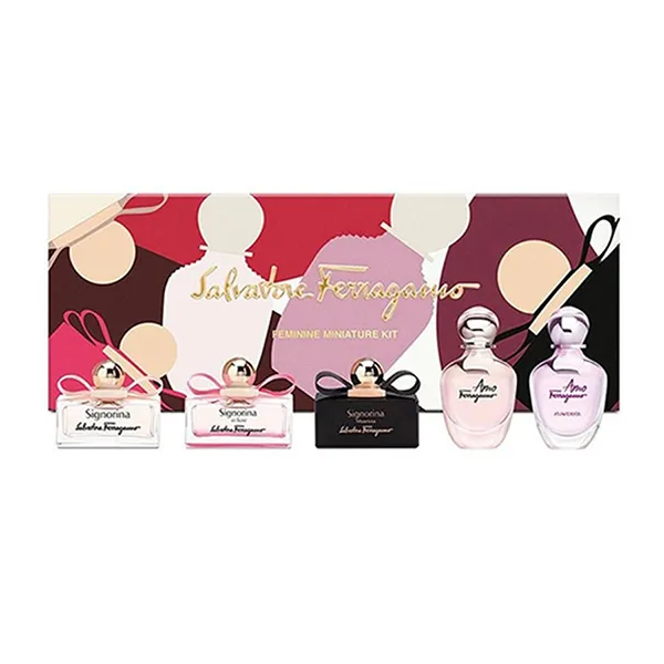Set Nước Hoa Nữ Salvatore Ferragamo Feminine Miniature (5 x 5ml)