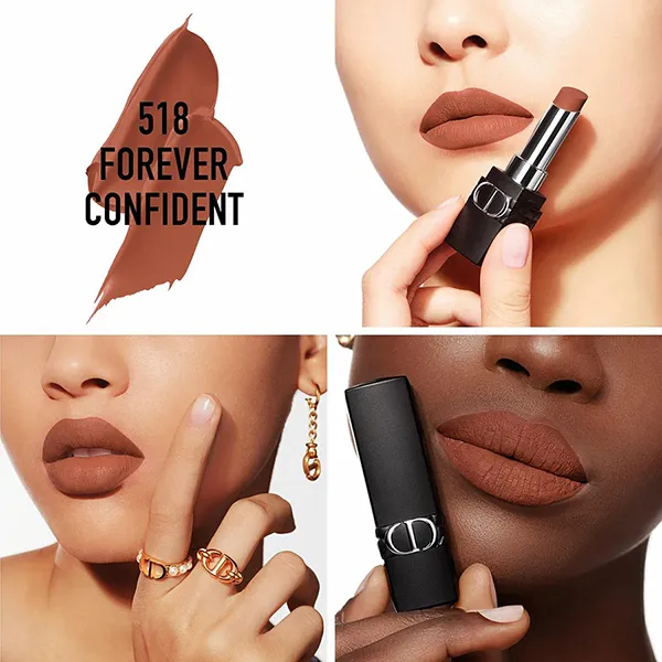 Son Dior Rouge Dior Forever Transfer-Proof Lipstick 518 Forever Confident Màu Cam Đất - Son Môi - Vua Hàng Hiệu