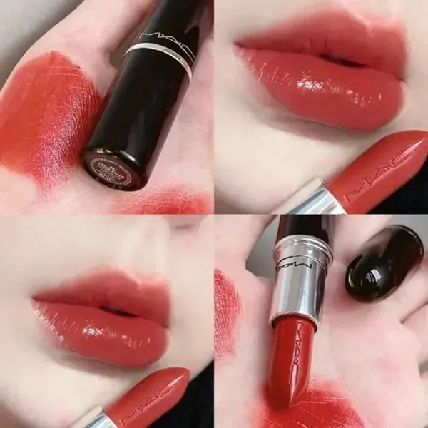 Son MAC Lustreglass Lipstick 551 Local Celeb Màu Cam Cháy