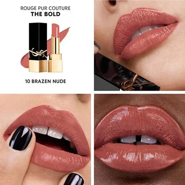 Son Yves Saint Laurent YSL The Bold High Pigment Lipstick 10 Brazen Nude Màu Hồng Nude - Son Môi - Vua Hàng Hiệu
