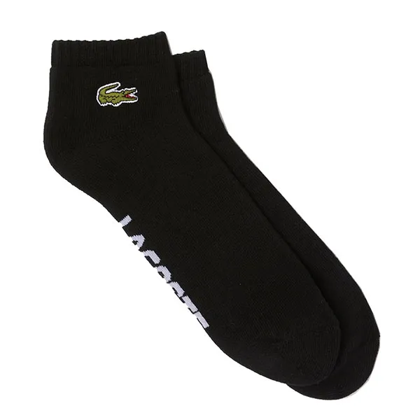Tất Lacoste Unisex Sport Branded Stretch Cotton Low-Cut Socks RA4184-51 Màu Đen