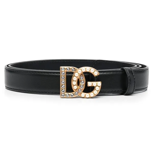 Thắt Lưng Nữ Dolce & Gabbana D&G Gioiello Logo Buckle 4cm BE1576 AQ3398S574 Màu Đen