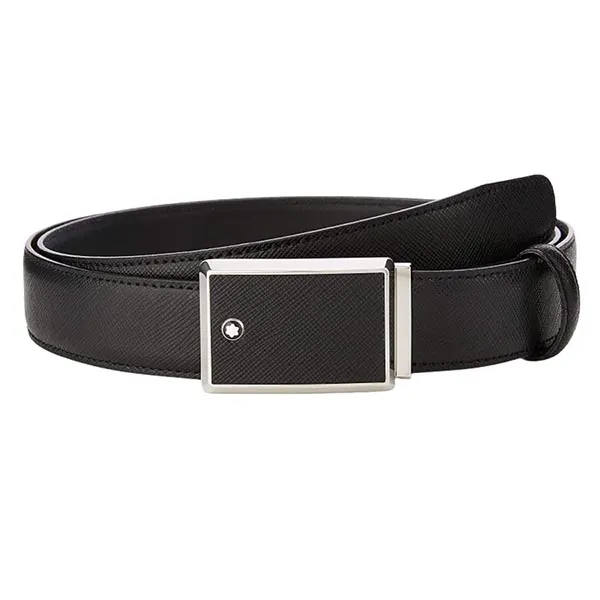 Thắt Lưng Montblanc Rectangular Buckle Belt 114421 Màu Đen