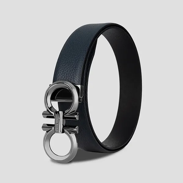Thắt Lưng Salvatore Ferragamo Double Adjus 0735908 Màu Đen Size 100 - Thắt lưng - Vua Hàng Hiệu