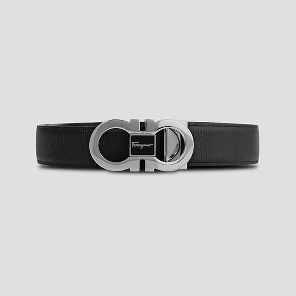 Thắt Lưng Salvatore Ferragamo Gancini Logo-Buckle 0754466 Màu Đen Size 105