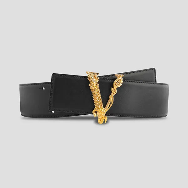 Thắt Lưng Versace Black Virtus 5cm DCDH223 DV3T KV041 Màu Đen Size 75