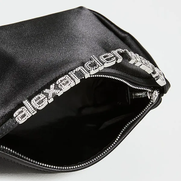 Túi Cầm Tay Alexander Wang Women's Marquess Micro Bag with Crystal Charms Black Màu Đen - Túi xách - Vua Hàng Hiệu