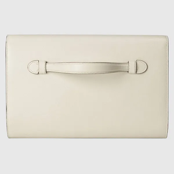 Túi Cầm Tay Gucci Clutch With Double G Màu Trắng