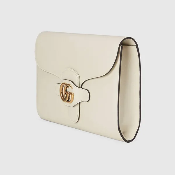 Túi Cầm Tay Gucci Clutch With Double G Màu Trắng