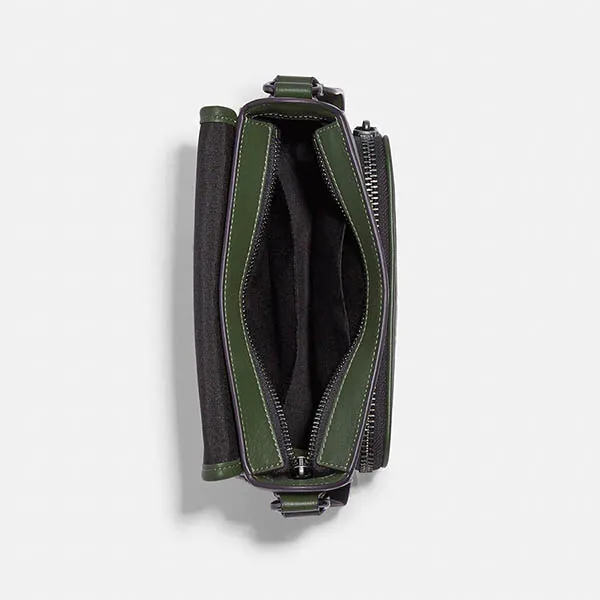 Túi Đeo Chéo Nam Coach Men's Sullivan Flap Crossbody In Signature Màu Xanh Olive