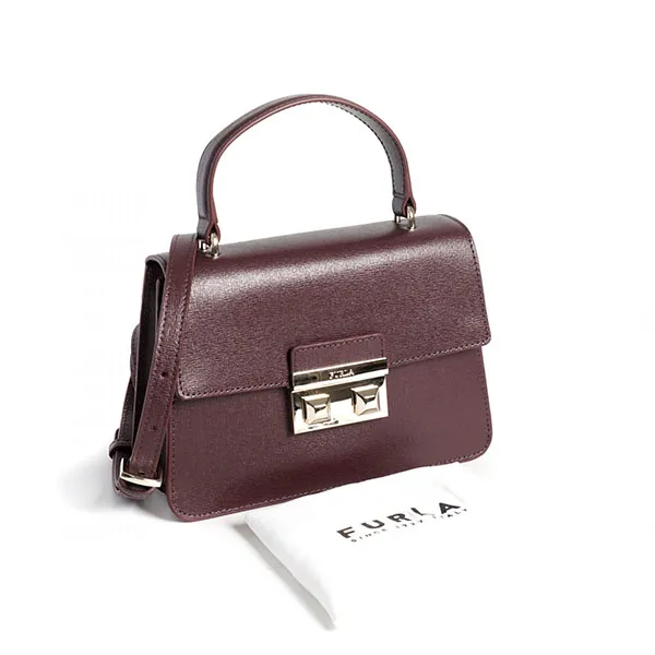 Túi Đeo Chéo Furla Bella Top Handle Mini Burgundy Màu Đỏ Tía - Túi xách - Vua Hàng Hiệu