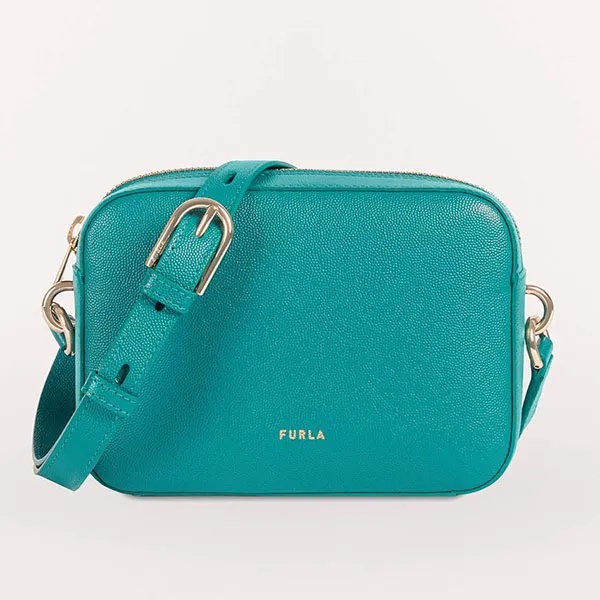 Túi Đeo Chéo Furla Block Crossbody Bag Leather Màu Xanh