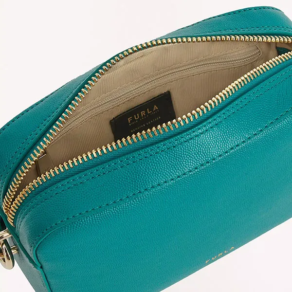 Túi Đeo Chéo Furla Block Crossbody Bag Leather Màu Xanh