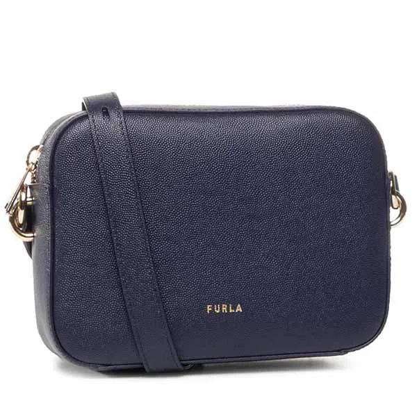 Túi Đeo Chéo Furla Block Crossbody Bag Leather Màu Xanh Navy
