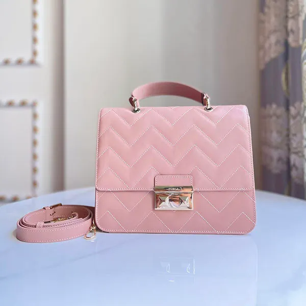 Túi Đeo Chéo Furla P73 Bella Moonstone Màu Hồng - Túi xách - Vua Hàng Hiệu