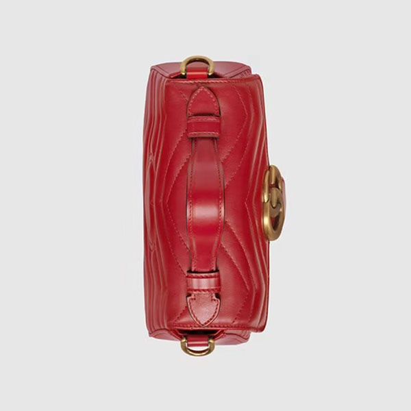 Túi Đeo Chéo Gucci Red GG Marmont Mini Top Handle Bag Màu Đỏ - 5