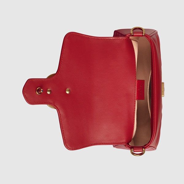 Túi Đeo Chéo Gucci Red GG Marmont Mini Top Handle Bag Màu Đỏ - 4