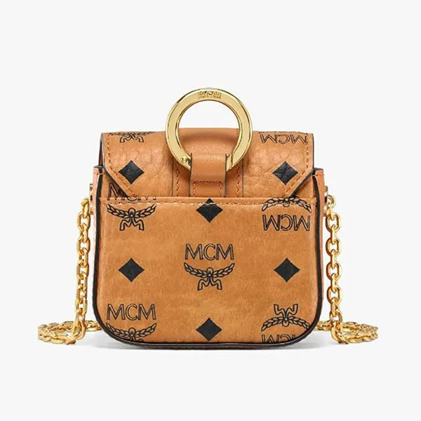 Túi Đeo Chéo MCM Tracy AirPods Case in Visetos MXZBSXT01CO Màu Nâu