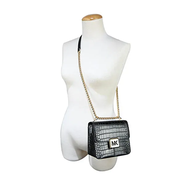 Túi Đeo Chéo Michael Kors MK Sonia Logo Shoulder Bag Màu Đen