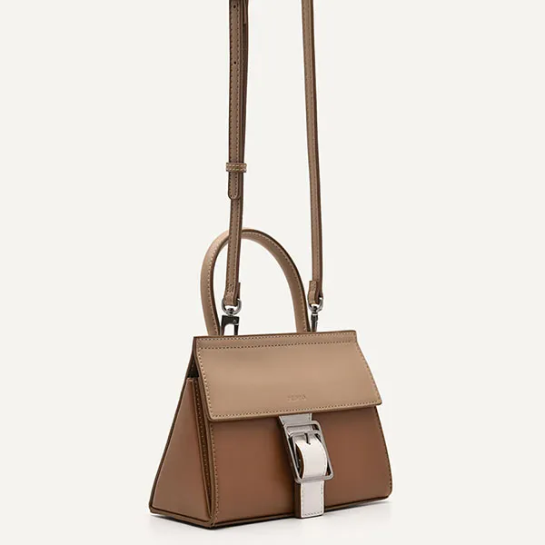 Túi Đeo Chéo Nữ Pedro Brno Top Handle Bag Camel 55060019 Màu Nâu