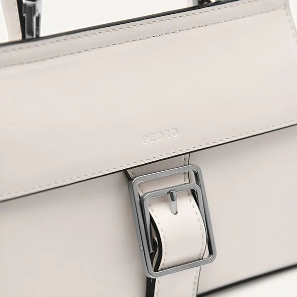 Túi Đeo Chéo Nữ Pedro Brno Top Handle Bag 55060019 Chalk Màu Trắng