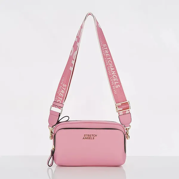 Túi Đeo Chéo Stretch Angels Panini Metal Logo Solid Bag Pink Màu Hồng