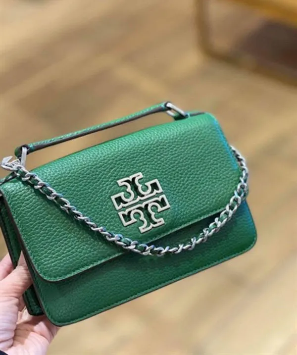 Túi Đeo Chéo Tory Burch TB Britten Mini Top Handle Chain Bag Arugula Màu Xanh Green